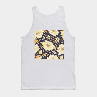 Handdrawn Flower Pattern Tank Top